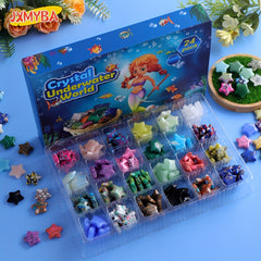 96pcs Mysterious Crystal Gemstone 24 Countdown Calendar Gift