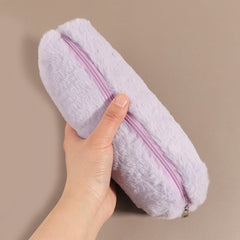 Plush Long Strip Pencil Case Large Capacity Soft Bag Stationery Storage Box