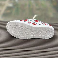Women's Skateboard Shoes Lips Hearts Lace up Canvas