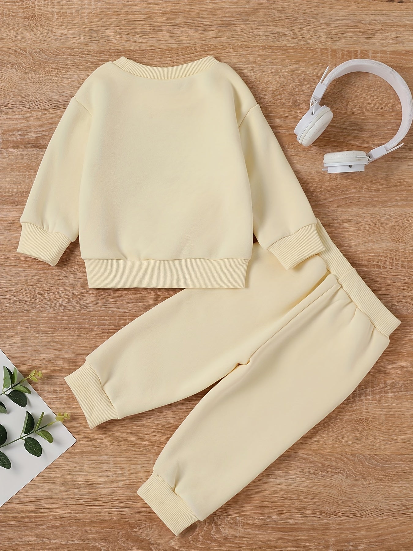 Toddler Boys Letter Print Pullover Pants Set Sweatshirt Trousers