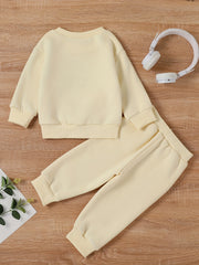 Toddler Boys Letter Print Pullover Pants Set Sweatshirt Trousers