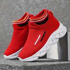 Boy's Knit Sock Shoes Non Slip Casual Platform Shoes