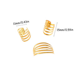 30pcs Silver Hollow Braided Metal Hair Clip Accessories Vintage Style Headpieces