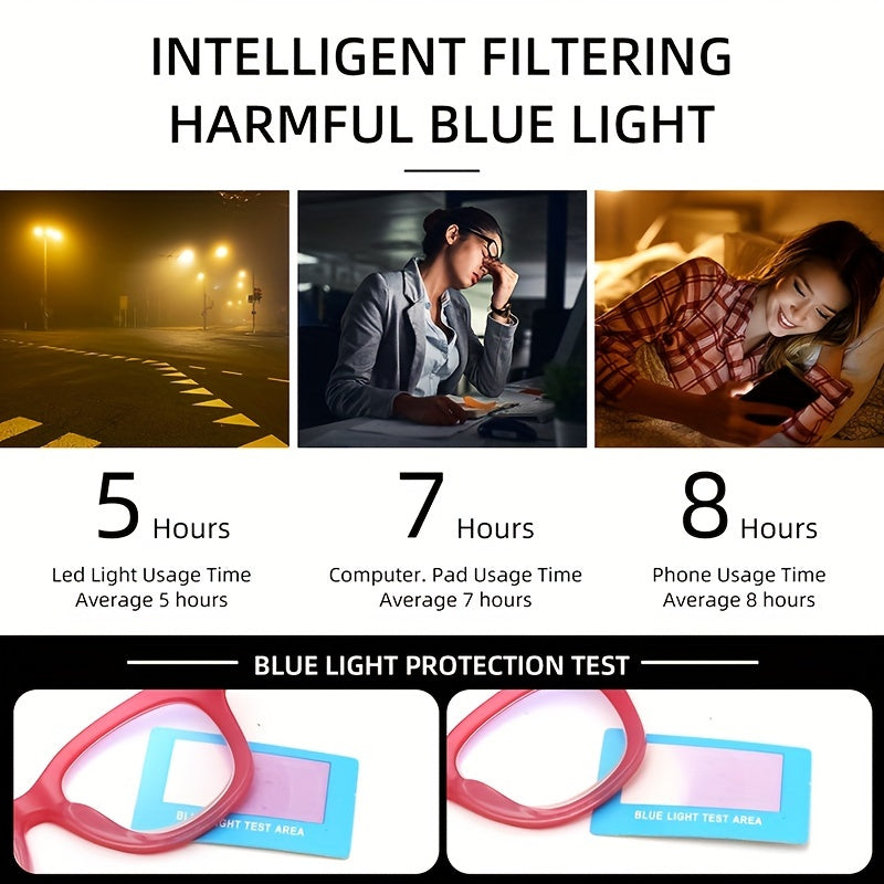 3 Pair Anti Blue Light Reading Glasses With Bag and Cloth