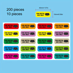 200pcs Rectal Use Stickers, Permanent Adhesive PVC Labels