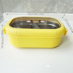 Yellow Duck Stainless Steel Lunch Box with 2 Compartments