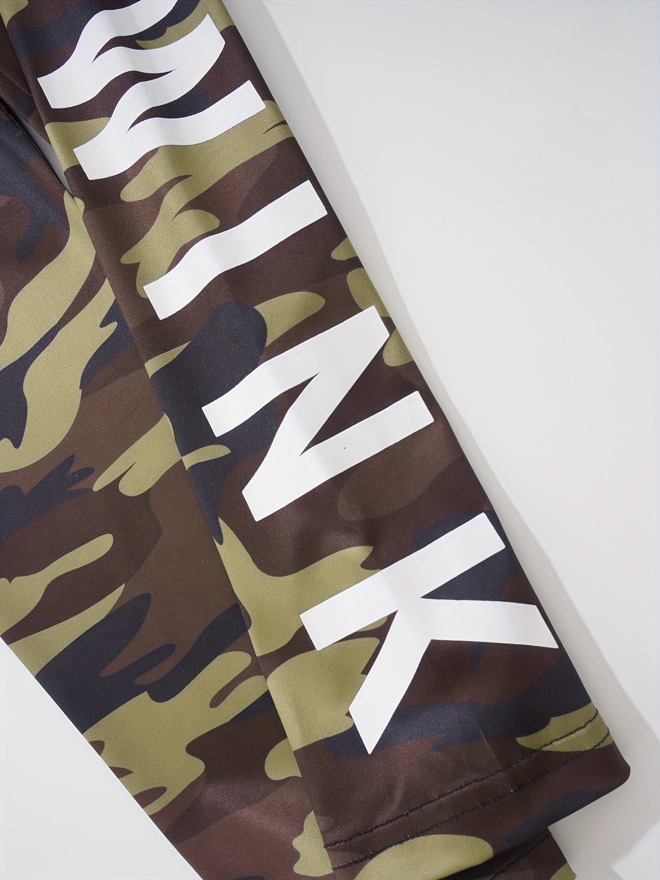 Girls High Waist Camo Leggings Underlayer Pants For Kids
