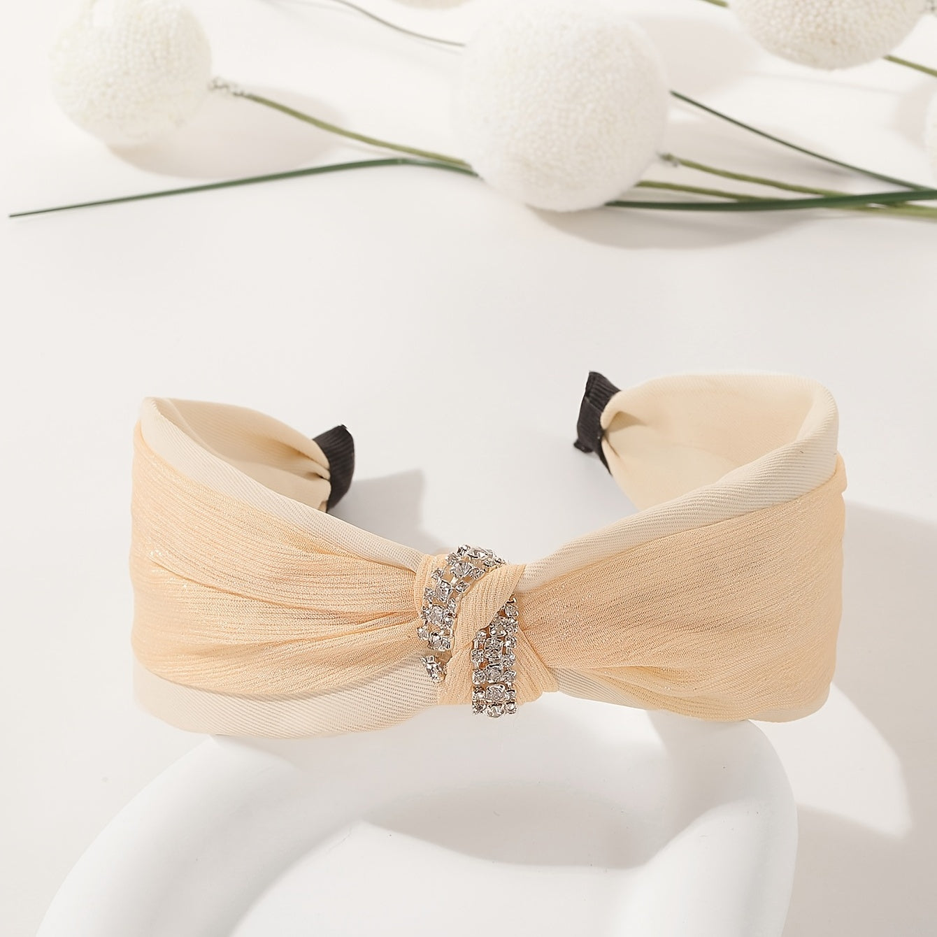Knotted Rhinestone Hair Hoop for Girls