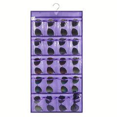 Sunglasses Organizer Wall Mounted Eyeglasses Holder with 20 Clear Slots