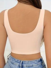 3pcs Seamless Solid Sports Bras Comfy Push Up Intimates Bra Women's Lingerie
