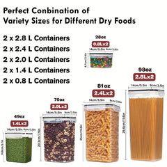 10pcs Pet Food Storage Containers Airtight BPA Dog Food Containers with Labels