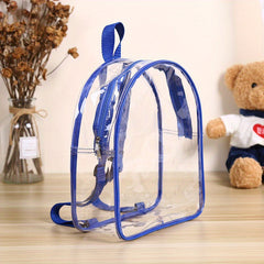 Transparent PVC Zipper Backpack Casual Bag