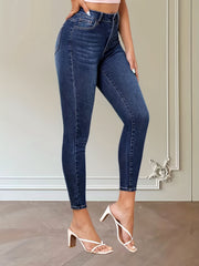 High Stretch Skinny Jeans Ankle Length Casual Denim Pants