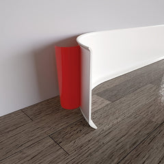 16 Cm X 6 1 Meter Flexible Wall Base Cover Peel Stick Rubber