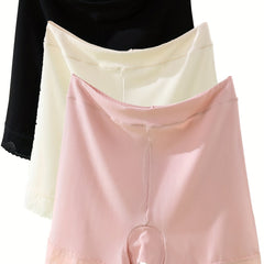 3 Pack Plus Size Casual Boyshorts Women's Set