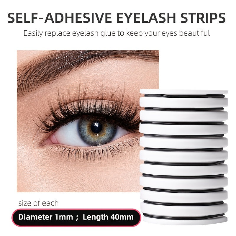10 pcs Waterproof Eyelash Jelly Strips Long Lasting Transparent