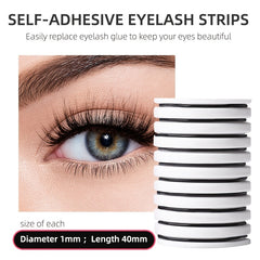 10 pcs Waterproof Eyelash Jelly Strips Long Lasting Transparent