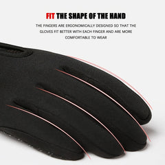 Winter Men's Gloves Touchscreen Sport Fishing Skiing Cycling Snowboard Zipper