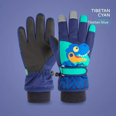 Kids Skiing Gloves Protect Hands Waterproof Winter Gloves