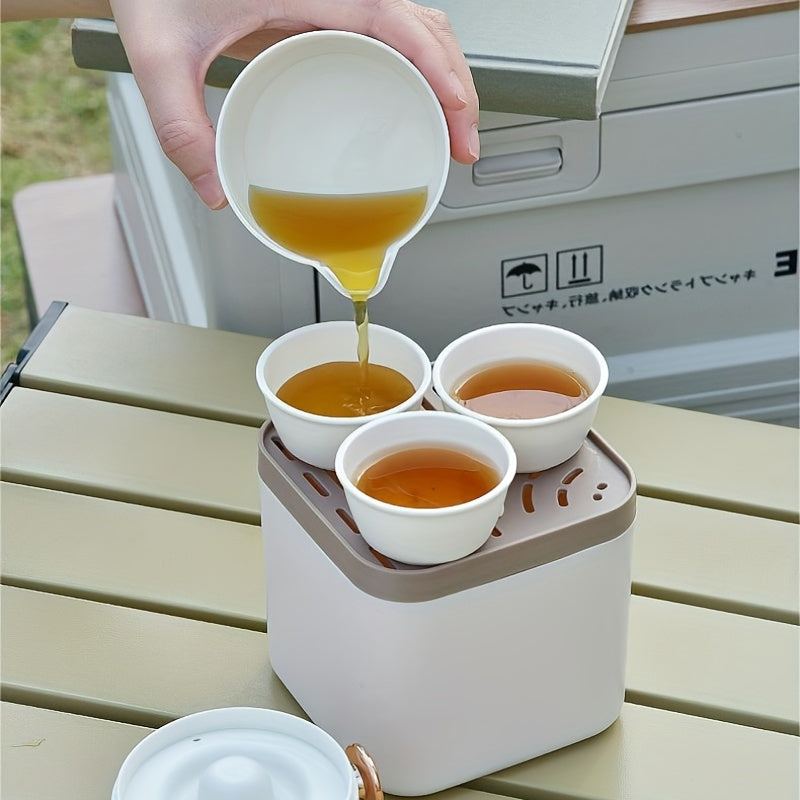 Portable Tea Set 1 Tea Pot & 3 Cups Travel Camping Kung Fu Tea Set