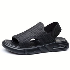 Men's Plaid Slip On Slide Sandals for Summer