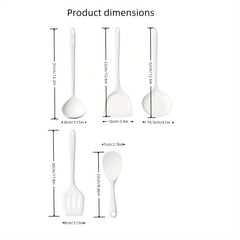 5pcs Outdoor Picnic Cooking Tools Silicone Kitchenware Set