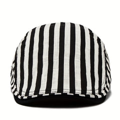 CNTANG Summer Thin Stripes Beret Men's Flat Cap Vintage Casual Boina