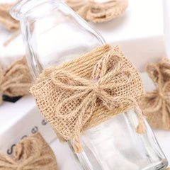 5pcs Sackcloth Bow Double Rope Cloth DIY Craft Decoration