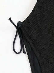 Sexy One Piece Swimsuit Ruched Crisscross Back