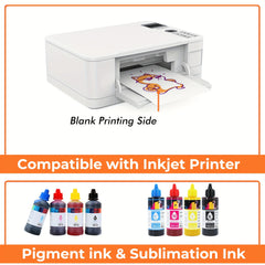 20 Sheets Iron-On Heat Transfer Paper for Light T-Shirts