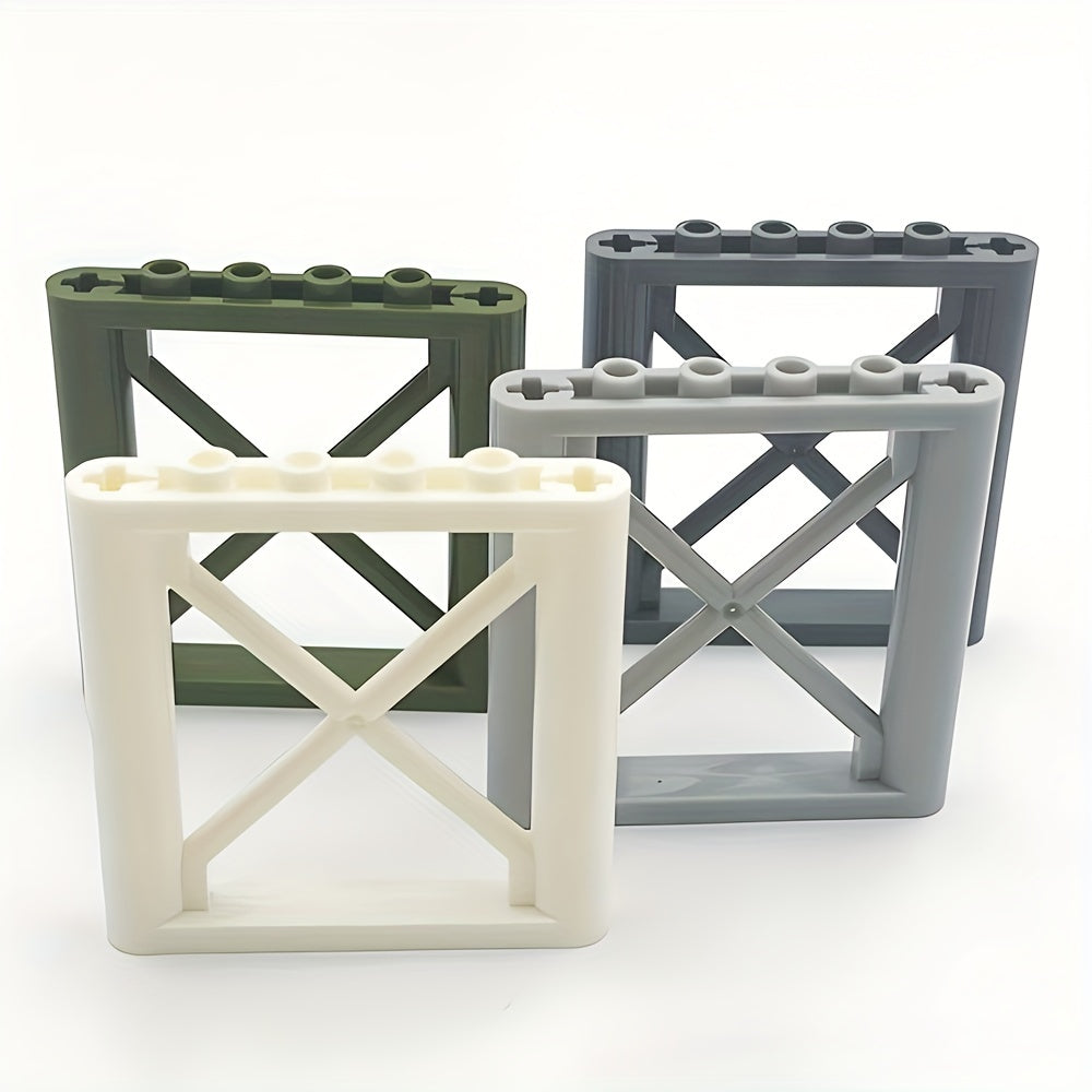 4pcs Building Block Fence Wall Set for Kids DIY Animal Scene Play