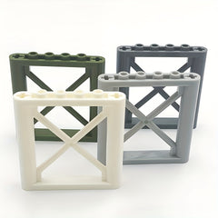 4pcs Building Block Fence Wall Set for Kids DIY Animal Scene Play
