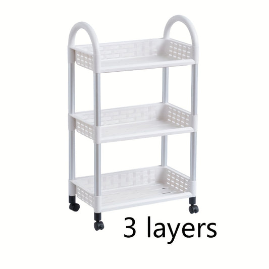 1pc Storage Rack Trolley Storage Rack grid Capacity Home Organization