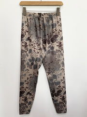 Leaf Print Skinny Leggings Elastic Waist Stretchy Leggings