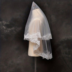 Short Wedding Head Veil Layer Bridal Accessories