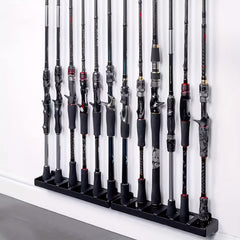 Wall Mounted 6 Rod Storage Rack Fishing Pole Display Holder