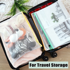 36 Mesh Zipper Pouches for Organizing - 12 Colors Storage Bag Zipper File Bag