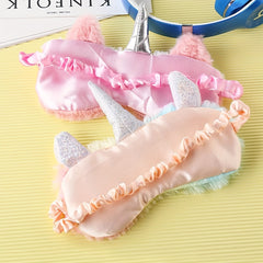 Gradient Plush Eye Mask Blackout Soft Comfy Blindfold Travel Rest Nap Yoga
