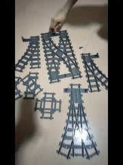 Train Track Assembly Toys Railway Accessories Cross Track Turn Left and Right