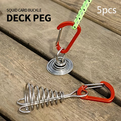 5pcs Stainless Steel Ground Nails for Plank Decks & Camping Tents