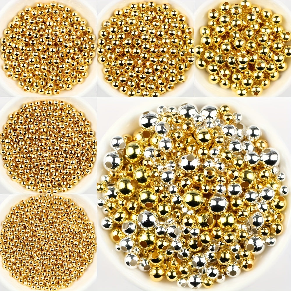 8mm Plated Silver Iron Beads Lucky Bracelet DIY Jewelry