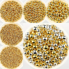 8mm Plated Silver Iron Beads Lucky Bracelet DIY Jewelry