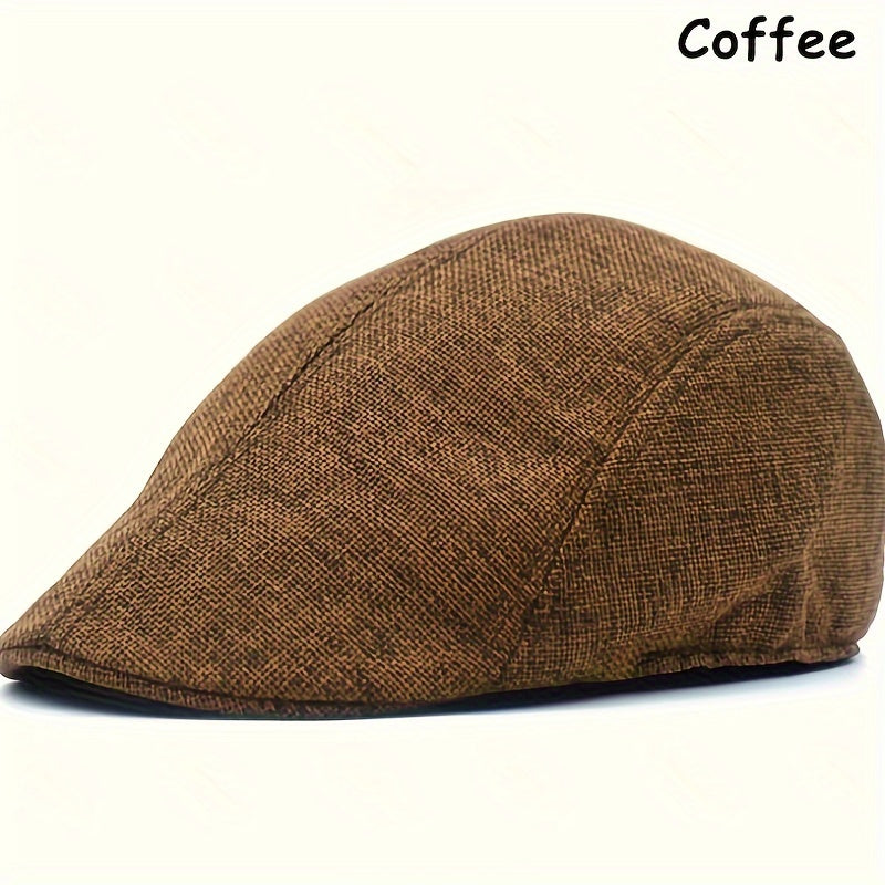 Classic Flat Outdoor Sun Shade Faux Wool Cap Solid Fishing Cap