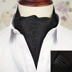 Men's Neckerchief Handkerchief Set Paisley Jacquard Necke...
