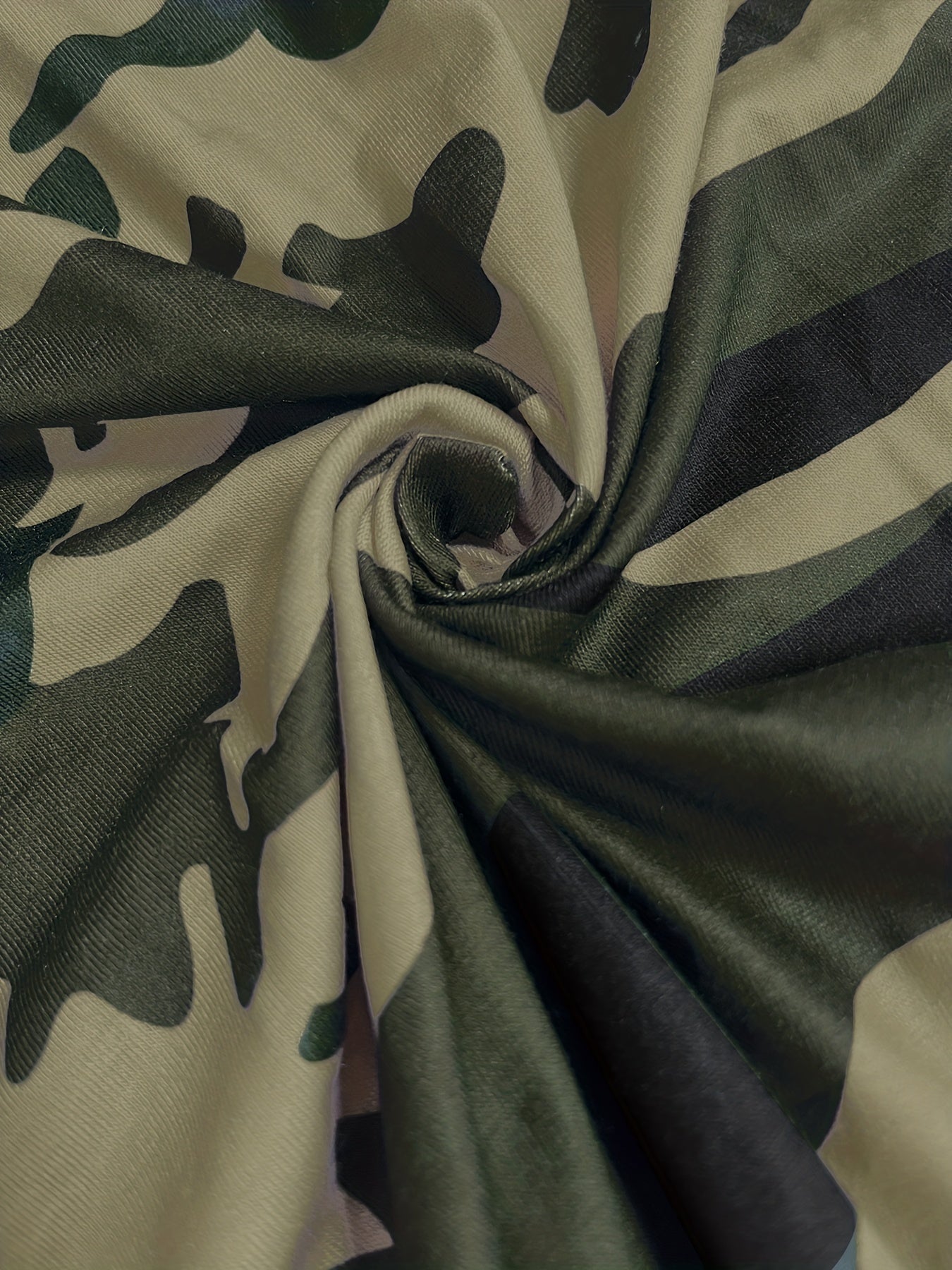 Casual Camo Print Cardigan Long Sleeve Open Front