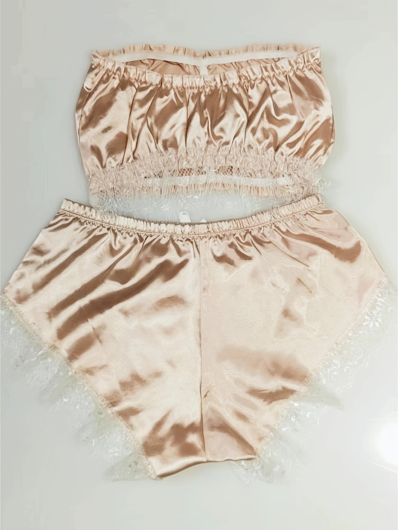 Satin Nightwear Set Sleeveless Top & Shorts