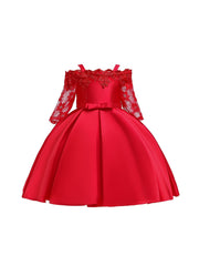 Off Shoulder Embroidery Princess Dress Ball Gown
