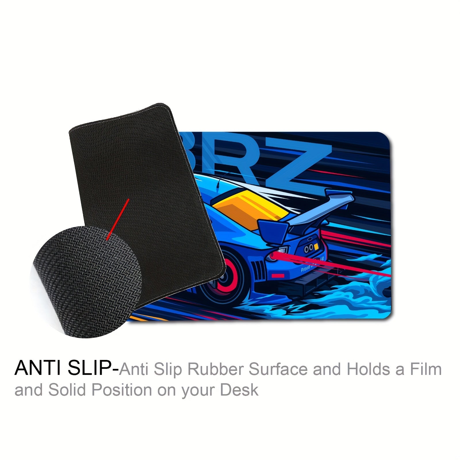 JDM Car BRZ Gaming Mousepad Non Slip Rubber Base