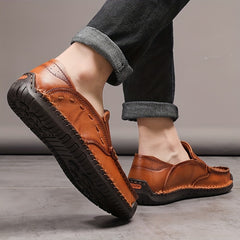 Men's Comfy Stitch Loafer Shoes Soft Sole Anti-skid Flat Shoes