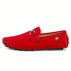 Men's Metallic Decor Moc Toe Loafer Shoes